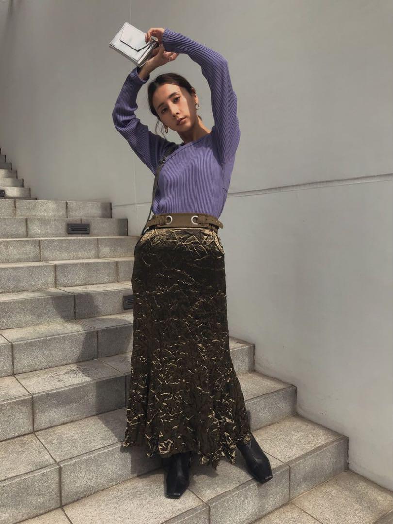 アメリヴィンテージ トップス BELTED LAYERED RIB TOP - メルカリ
