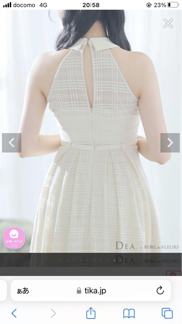 DEA.byROBEdeFLEURS ホルターネック チェック柄Aラインドレス