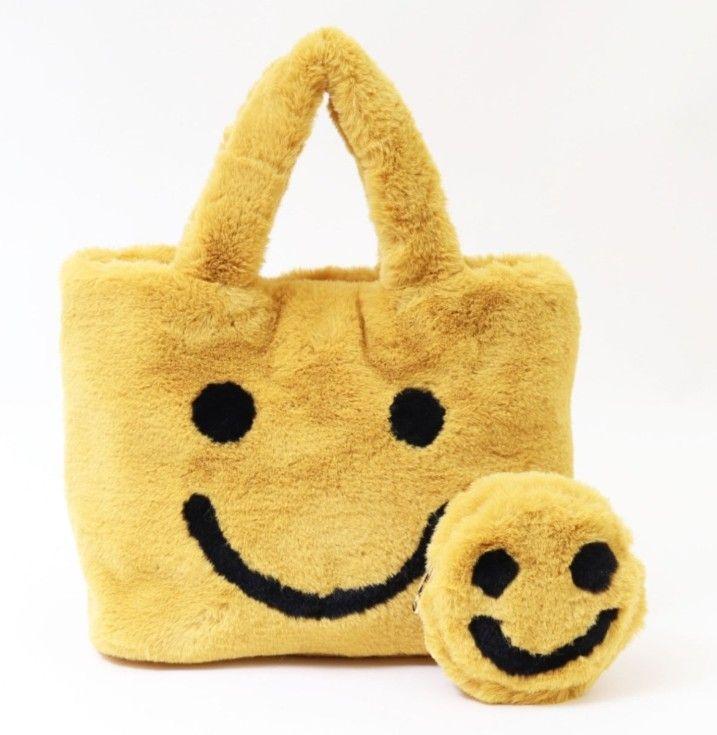当店限定販売 Cooco Smileyエコファースマイルフェイスポーチ付トートバッグ トートバッグ Estudiocontablevmc Pe