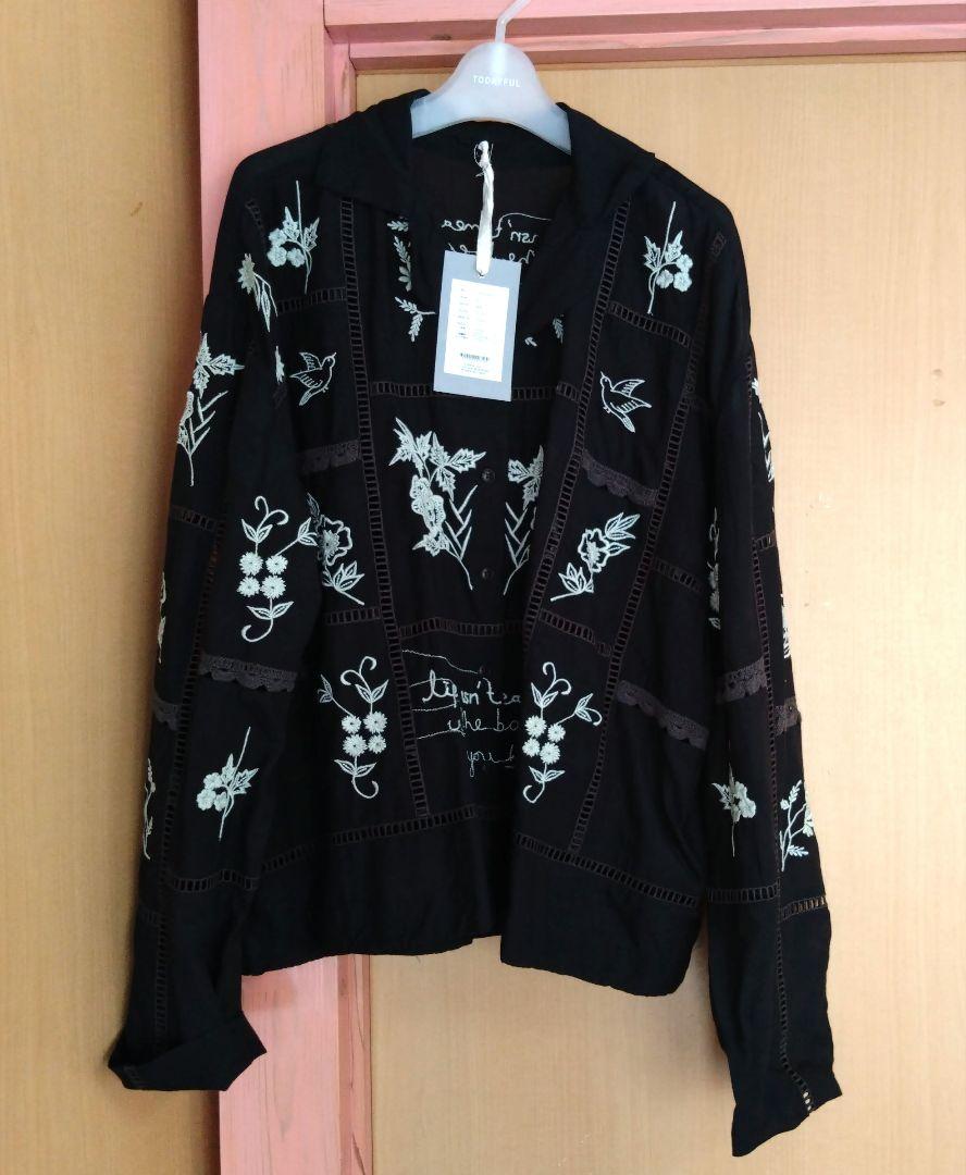 todayful Embroidery Patchwork Shirts 新品