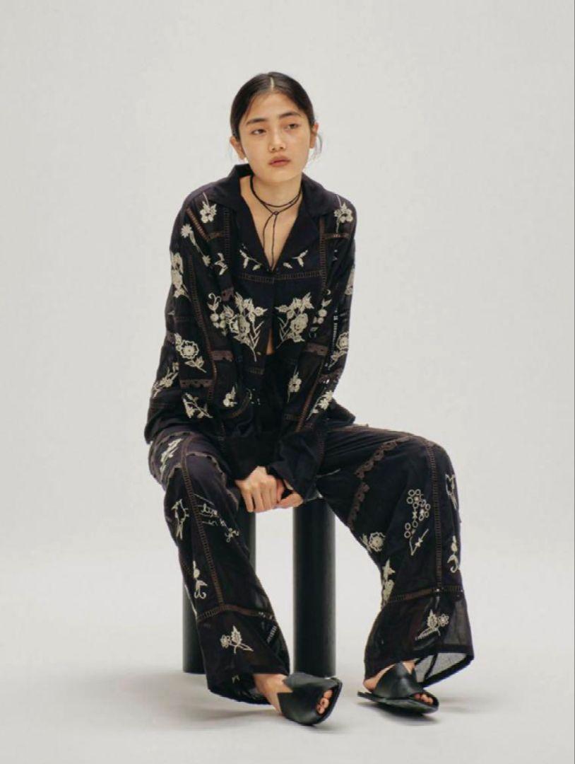 todayful Embroidery Patchwork Shirts 新品
