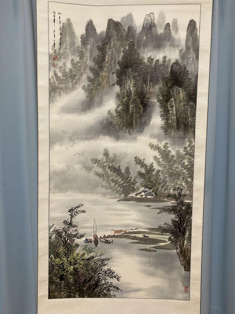 掛け軸　風景画