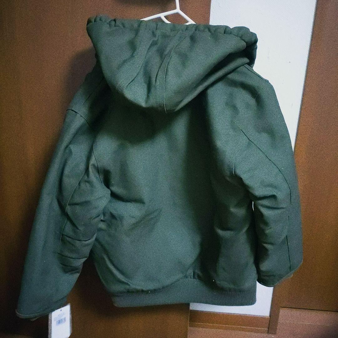 キッズ CARHARTT オリーブグリーンジャケット 7-8