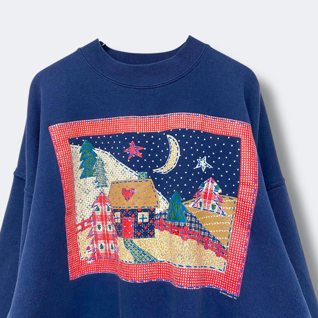 3点¥10,000 ビンテージ 古着 卸 レトロ 80's 総柄ニットブルゾン