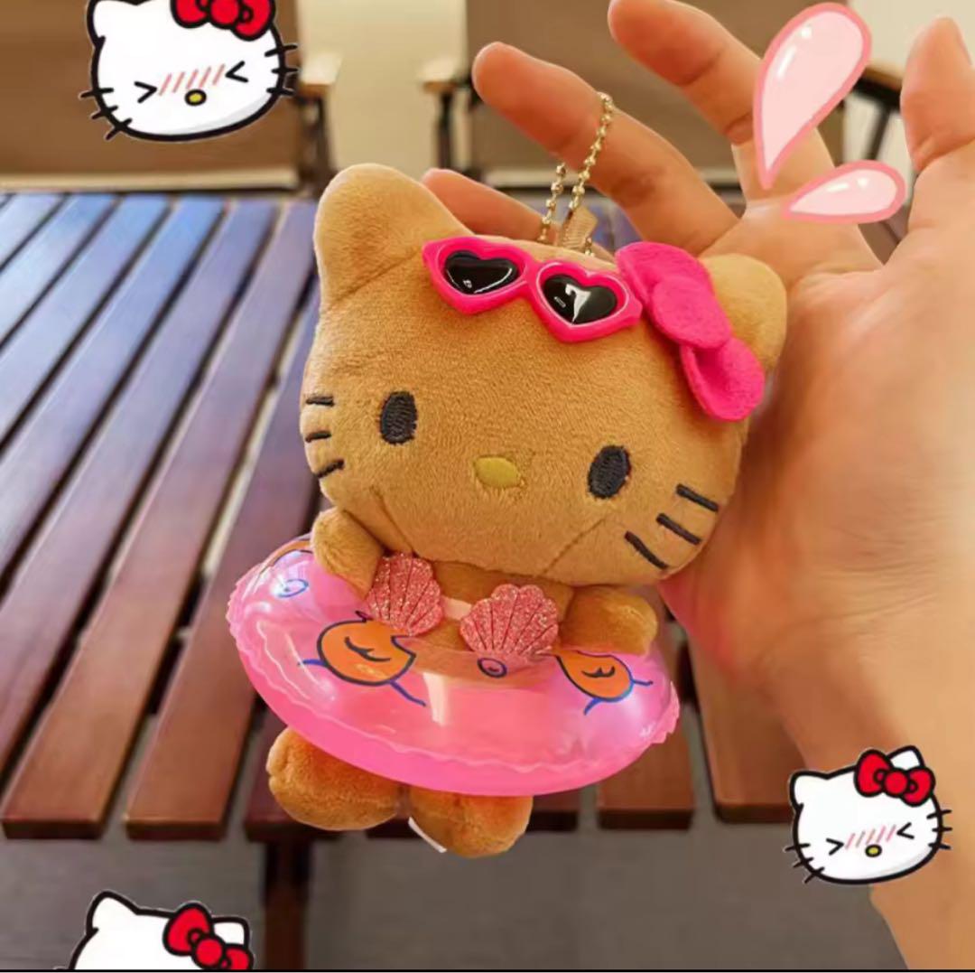 ハローキティ 日焼けキティ 白キティ 浮き輪付き 2個セット