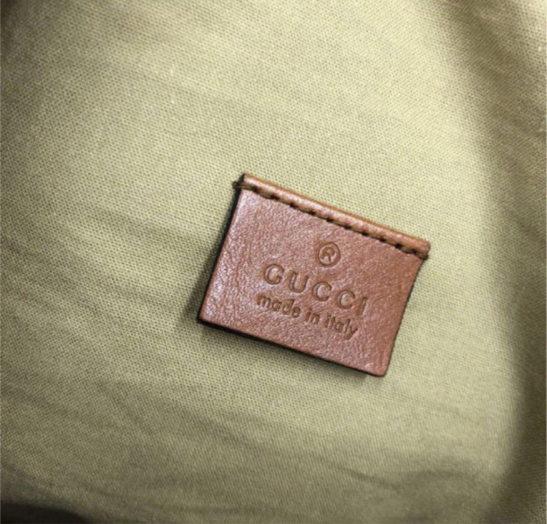 GUCCI シェリーライン クイールブラウン レザートリム S84-ND-12