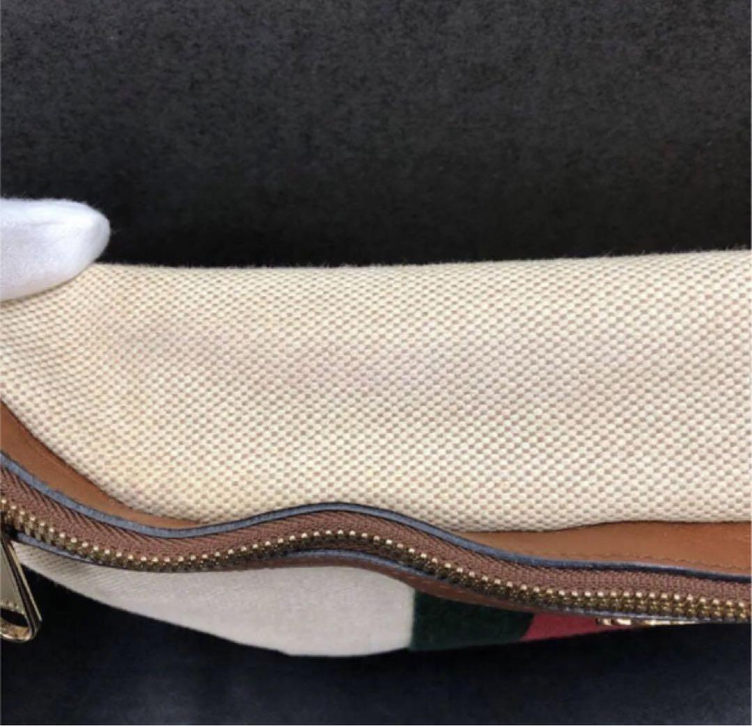 GUCCI シェリーライン クイールブラウン レザートリム S84-ND-12