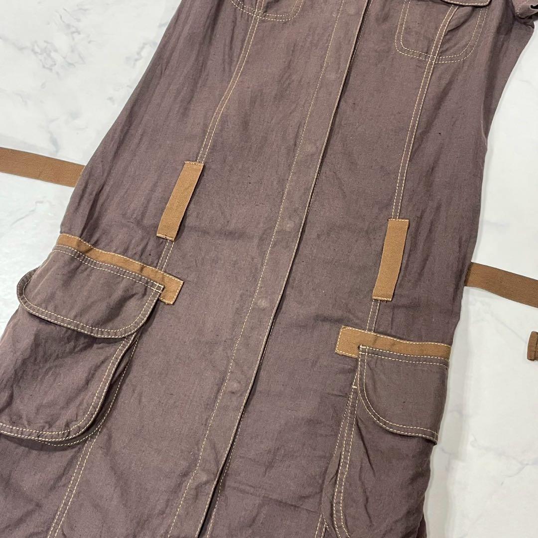 MAX&Co. 切替 異素材 ポケット 半袖 ひざ丈 シャツ ワンピース 42 mdprevattcaulkingandwaterproofing.com