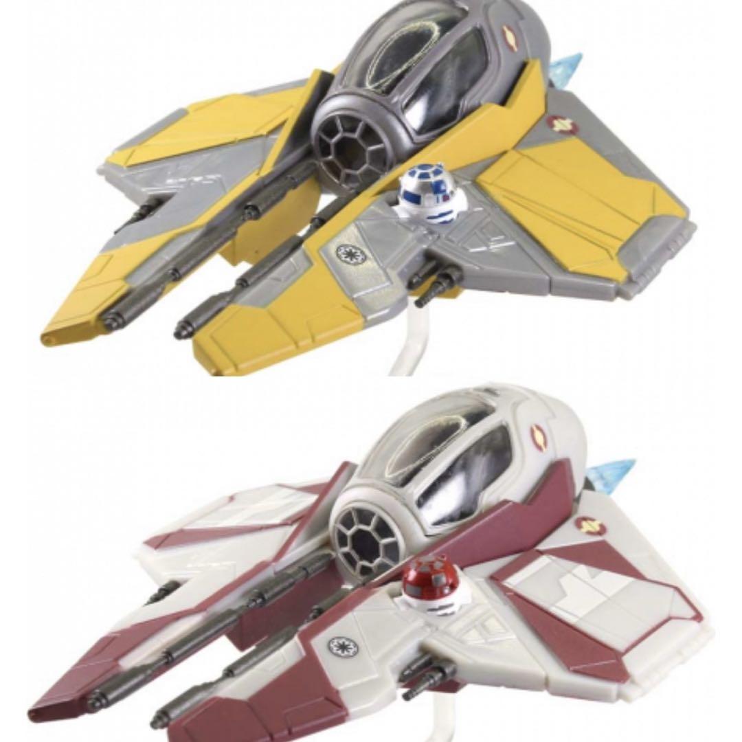 2台セット STARWARS スターファイター アナキン/オビワン Hasbro スターウォーズ ジェダイ・インターセプター アナキン R2