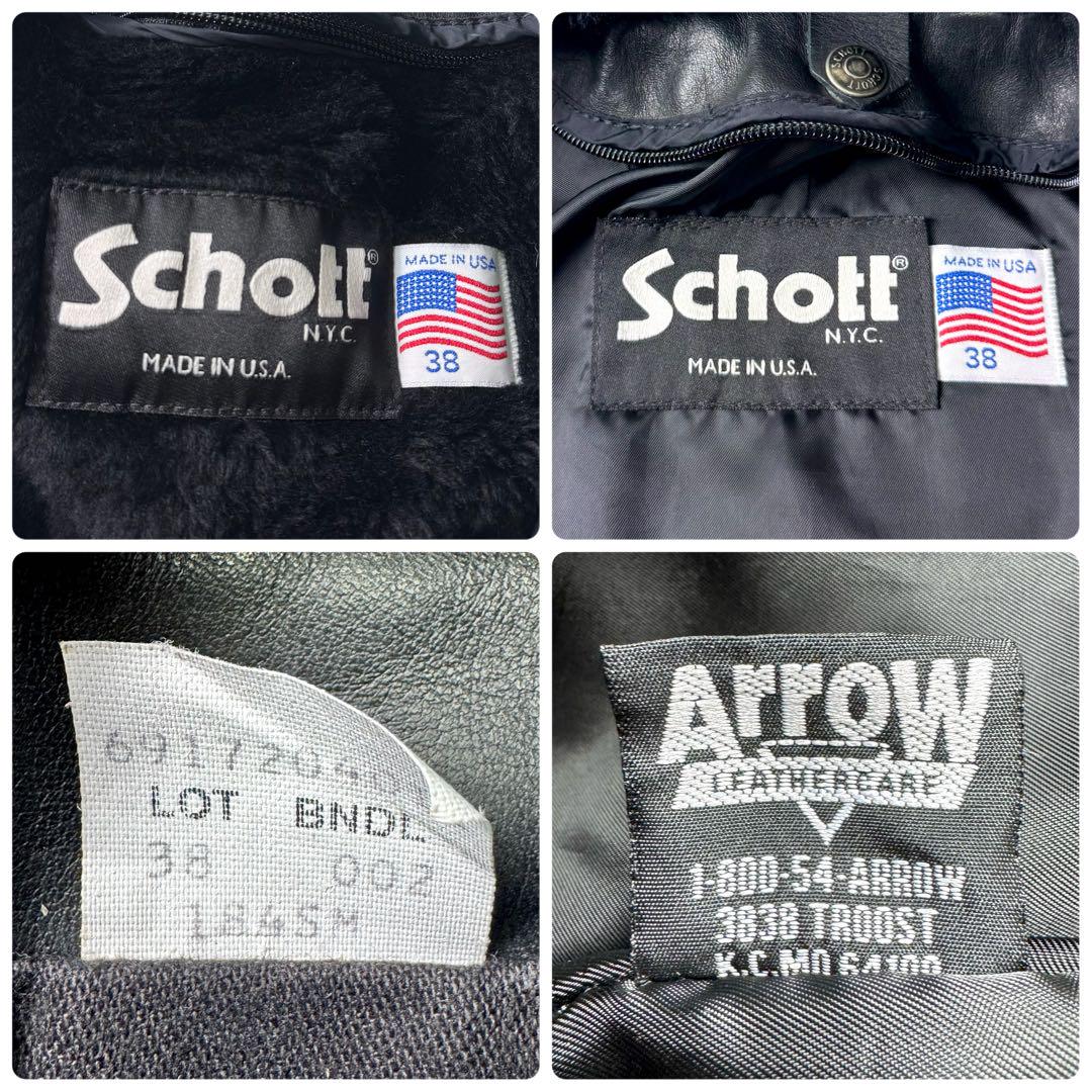 極美品/現行品✨Schott フライトジャケット　G-1 184SM 黒　38