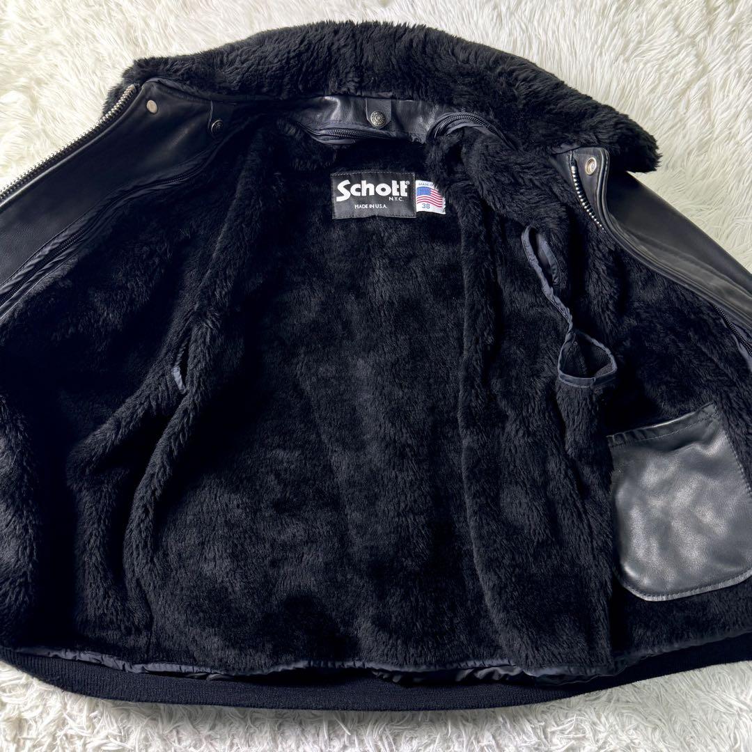 極美品/現行品✨Schott フライトジャケット　G-1 184SM 黒　38