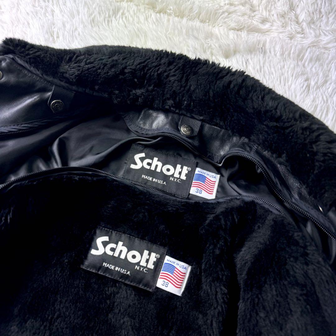 極美品/現行品✨Schott フライトジャケット　G-1 184SM 黒　38