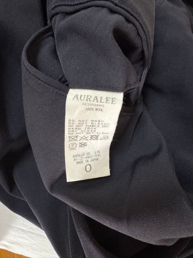 AURALEE 21ss ライトウールマックスギャバジン スラックス サイズ0S AURALEE DECORATOM_COM_BR