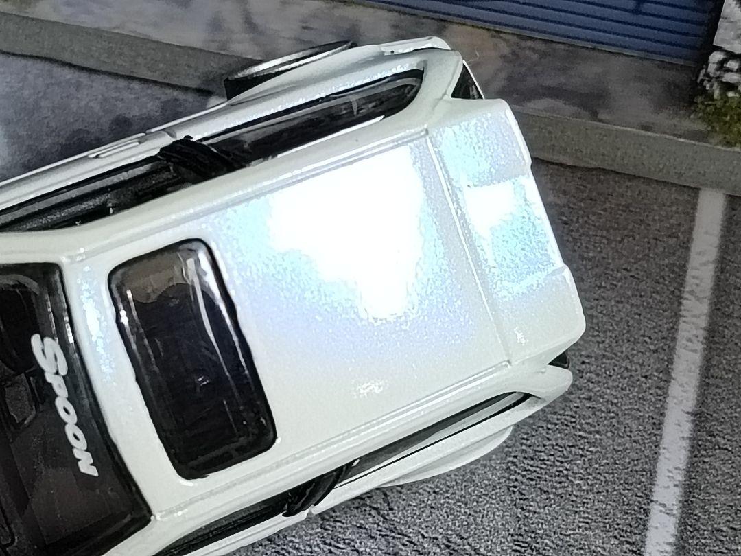 ホットウィールカスタム ホンダ シビック EF9 ブルーパールホワイトトミカ改造 ホットウィールカスタム ホンダ シビック EF9 ブルーパール