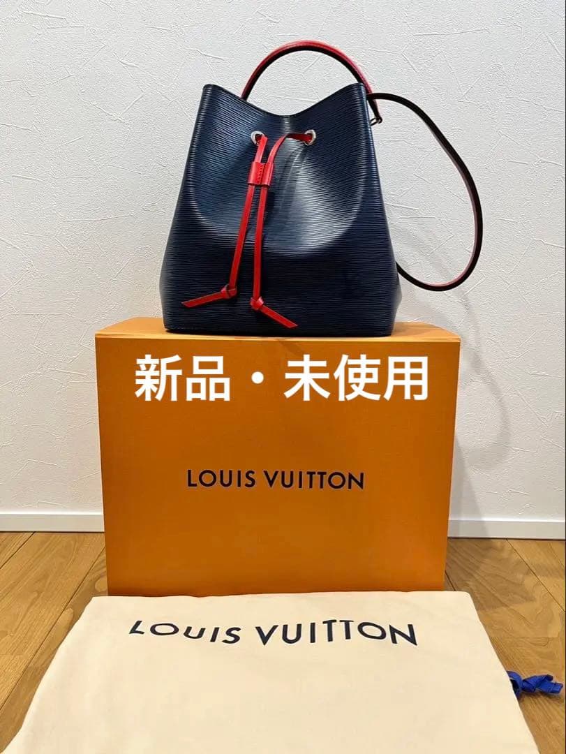LOUIS VUITTON エピレザー ショルダーバッグ ネイビー レッド