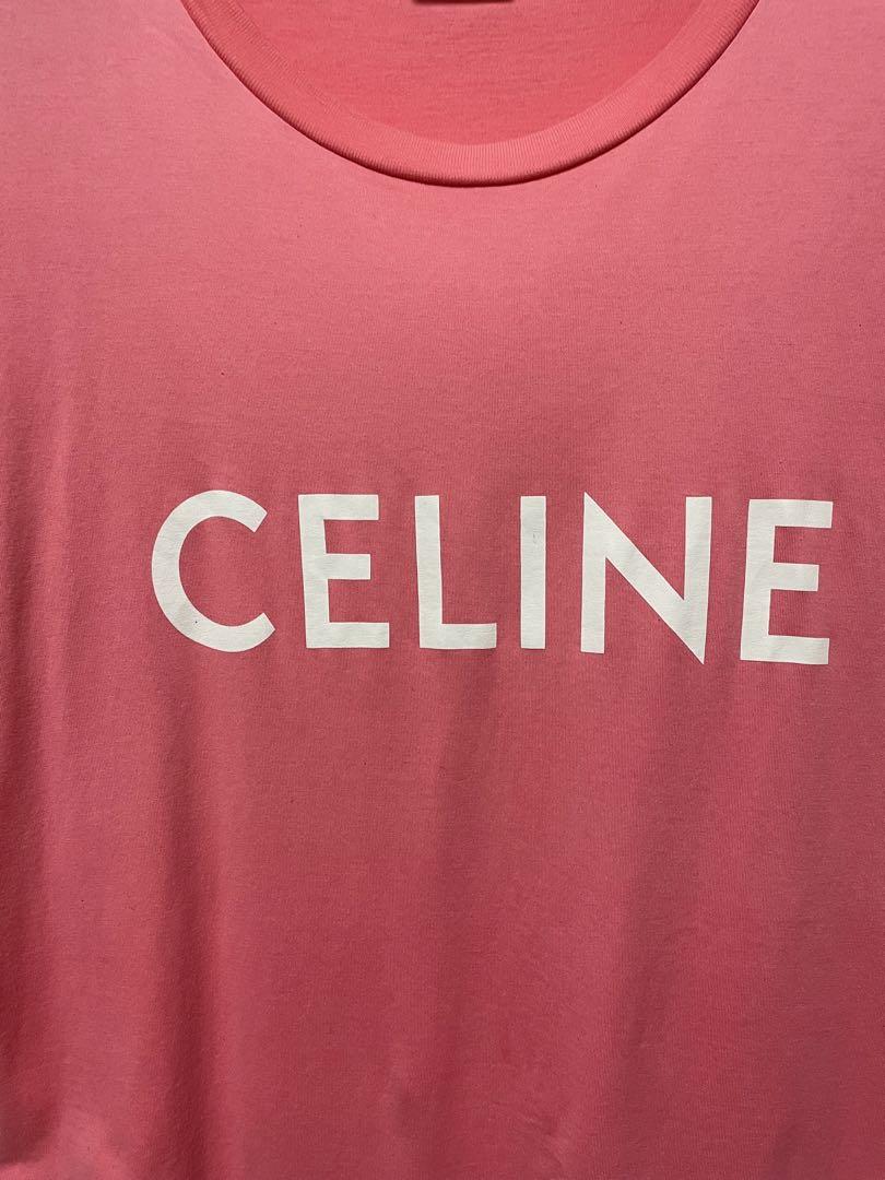 m*a様 CELINE ピンク ロゴ TシャツS