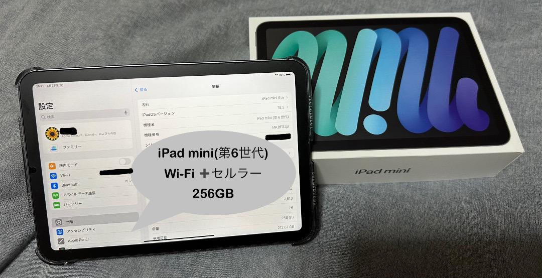 iPad mini (第6世代) Wi-Fi + セルラー 256GB
