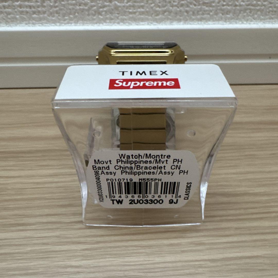 19AW Supreme × Timex Digital Watch Gold