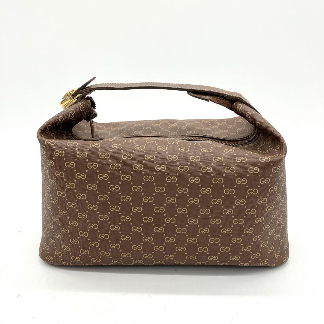 OLD GUCCI バニティ　マイクロGG PVC ゴールド金具