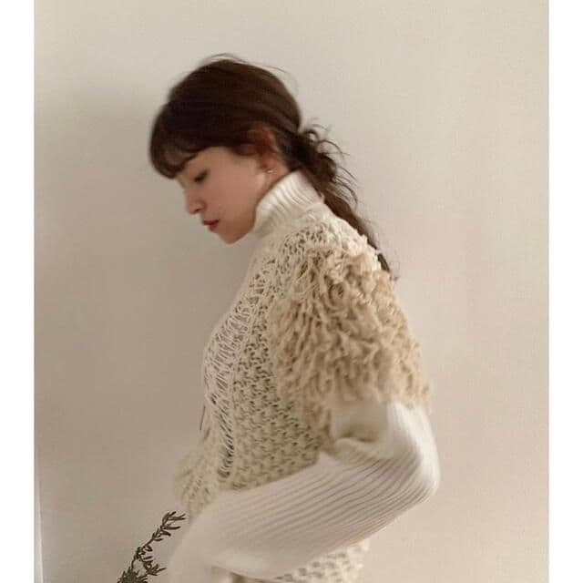 トップス 新品タグ LEINWANDE ラインヴァンド フリンジニット Cu67G