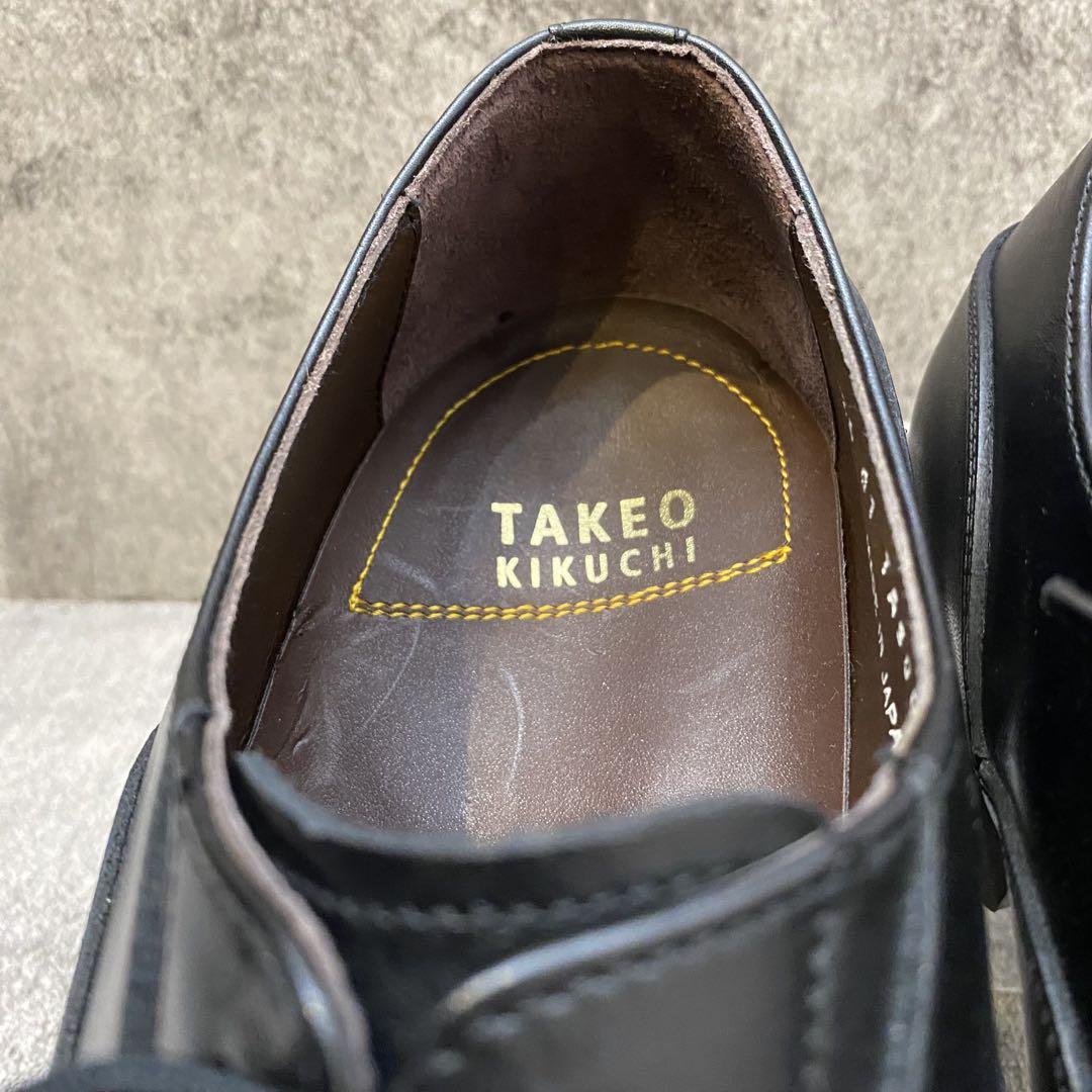 ✨極美品✨タケオキクチ ビジネスシューズ【24.5】ストレートチップ 内羽根式