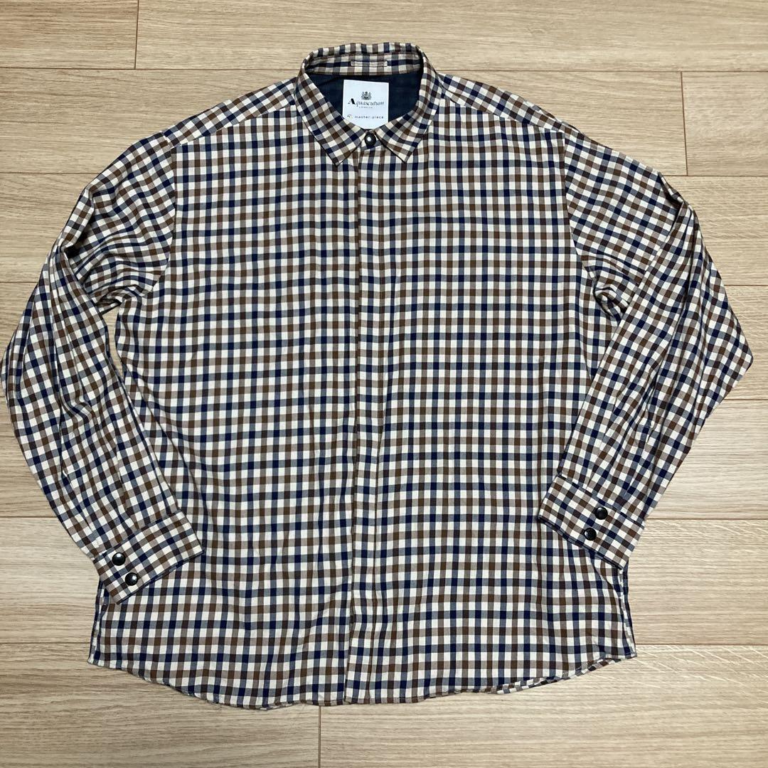 AQUASCUTUM×MASTER-PIECE クラブチェック　シャツアウター