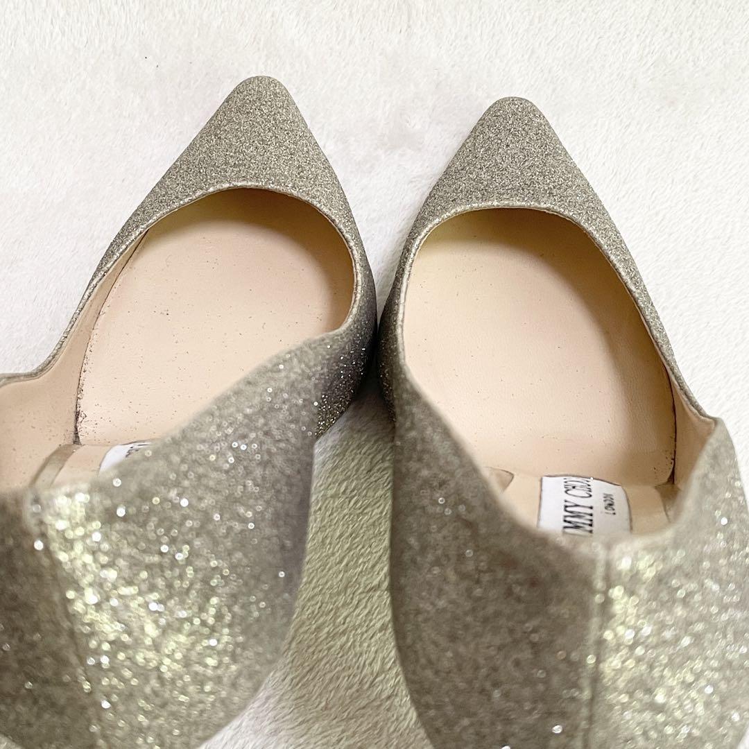 【人気✨】☆ジミーチュウ☆パンプス☆グリッター☆ラメ☆23cm☆レザー☆ROMY 画像5