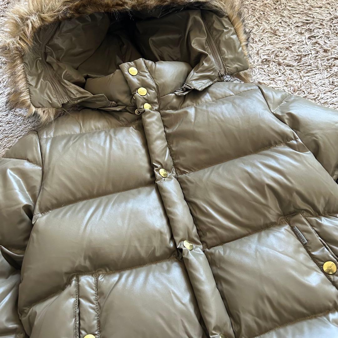 カーハート ダウンジャケット M フード付き ベージュ系 SOFILETA生地 カーハート ダウンジャケット M フード付き ベージュ系 SOFILETA生地