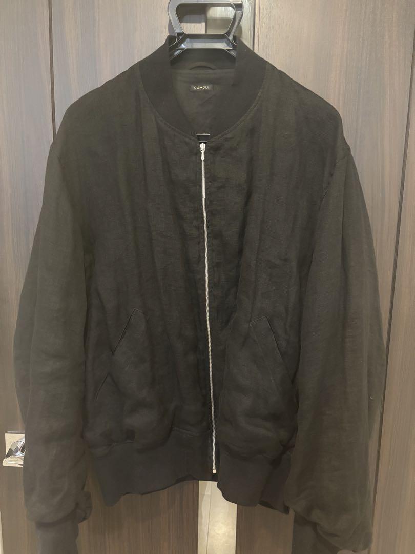 COMOLI 23SS リネンWクロスジップブルゾン