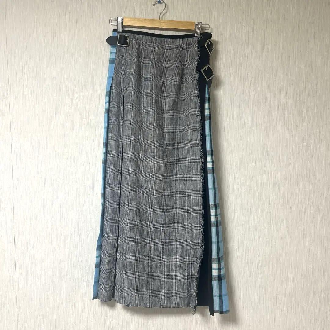 チェック柄ロングスカート オニールオブダブリン