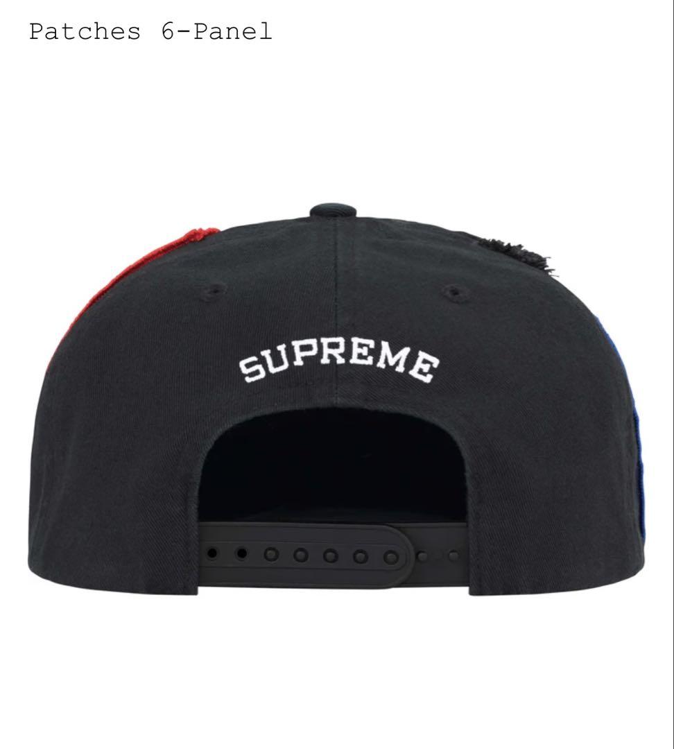 帽子 supreme Patches 6-Panel Black
