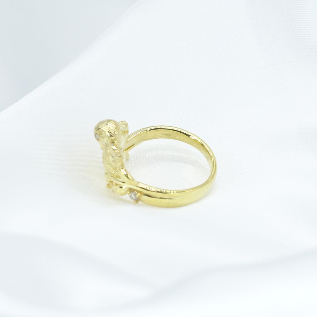 【SILVER】【0.05ct】天然 ダイヤモンド リング 指輪 鳥
