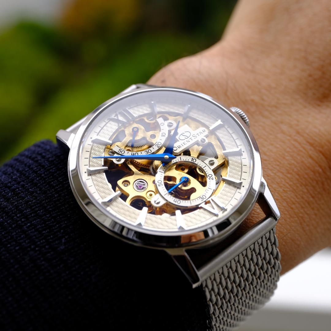 Orient star skeleton 手巻き時計スケルトンダイヤル シルバー Orient star skeleton 手巻き時計スケルトンダイヤル シルバー