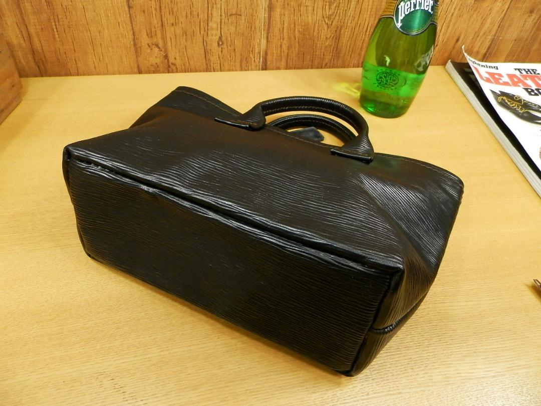 ☆XSサイズ☆上品な水シボ柄レザーのミニトートバッグ♪黒