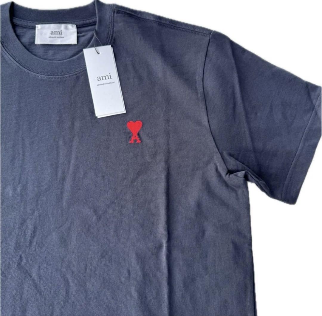 新品 AMI PARIS アミパリス コットン ハートロゴ刺繍 TシャツM