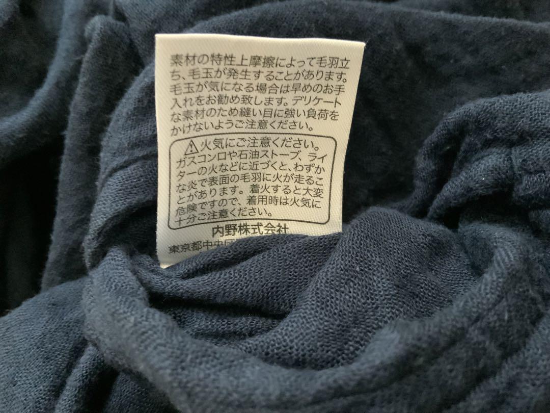 UCHINO ウチノ マシュマロガーゼ　綿100% シャツカラーワンピース
