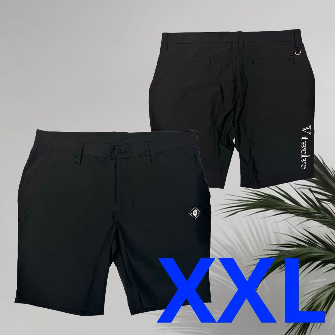 【新品】ヴィトゥエルヴ　メンズ　ゴルフ　半ズボン　黒　XXLサイズ