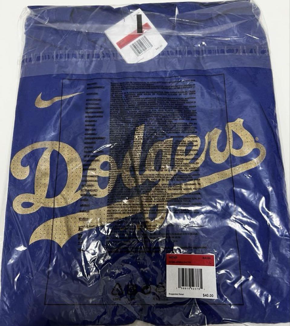 サイズL ドジャース チャンピオンゴールド Tシャツ