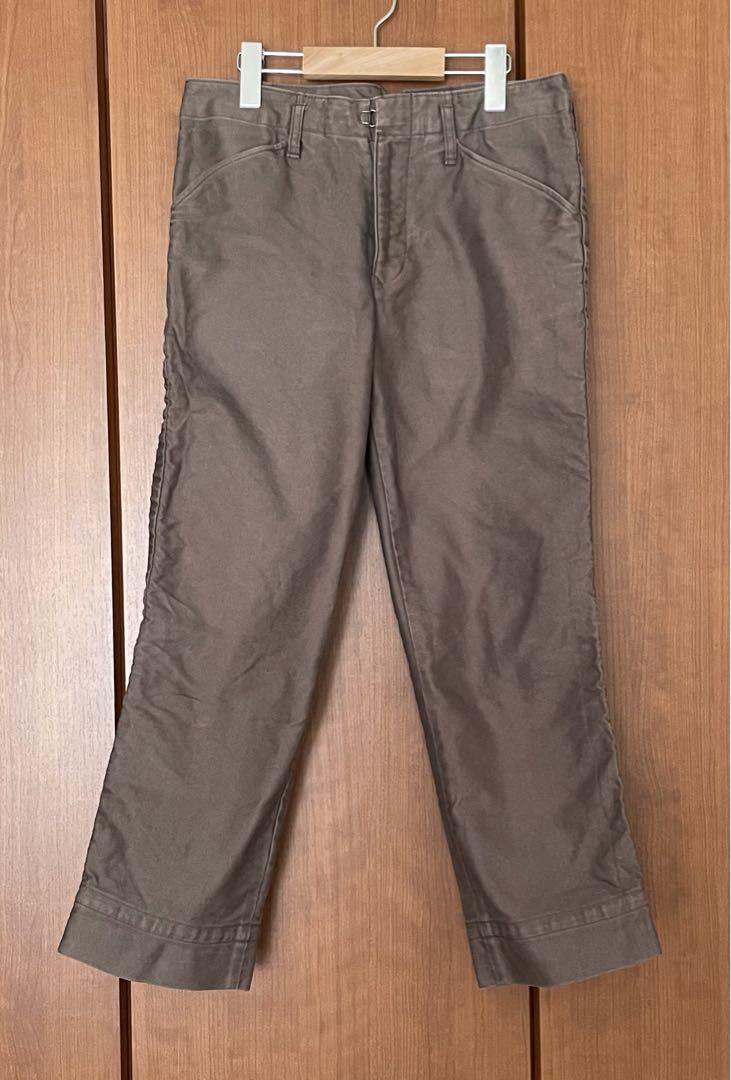 kolor カラー　クロップドパッカリングパンツ　ブサイクパンツ　ダークブラウン