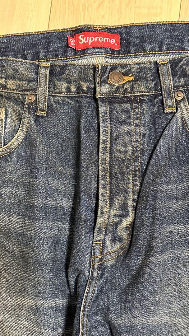 パンツ Supreme Distressed Loose Fit Selvedge 34