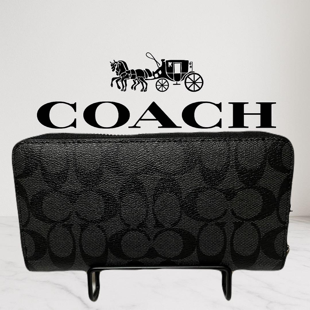月末セール価格！COACH 長財布 ブラック　c4452アウトレット品