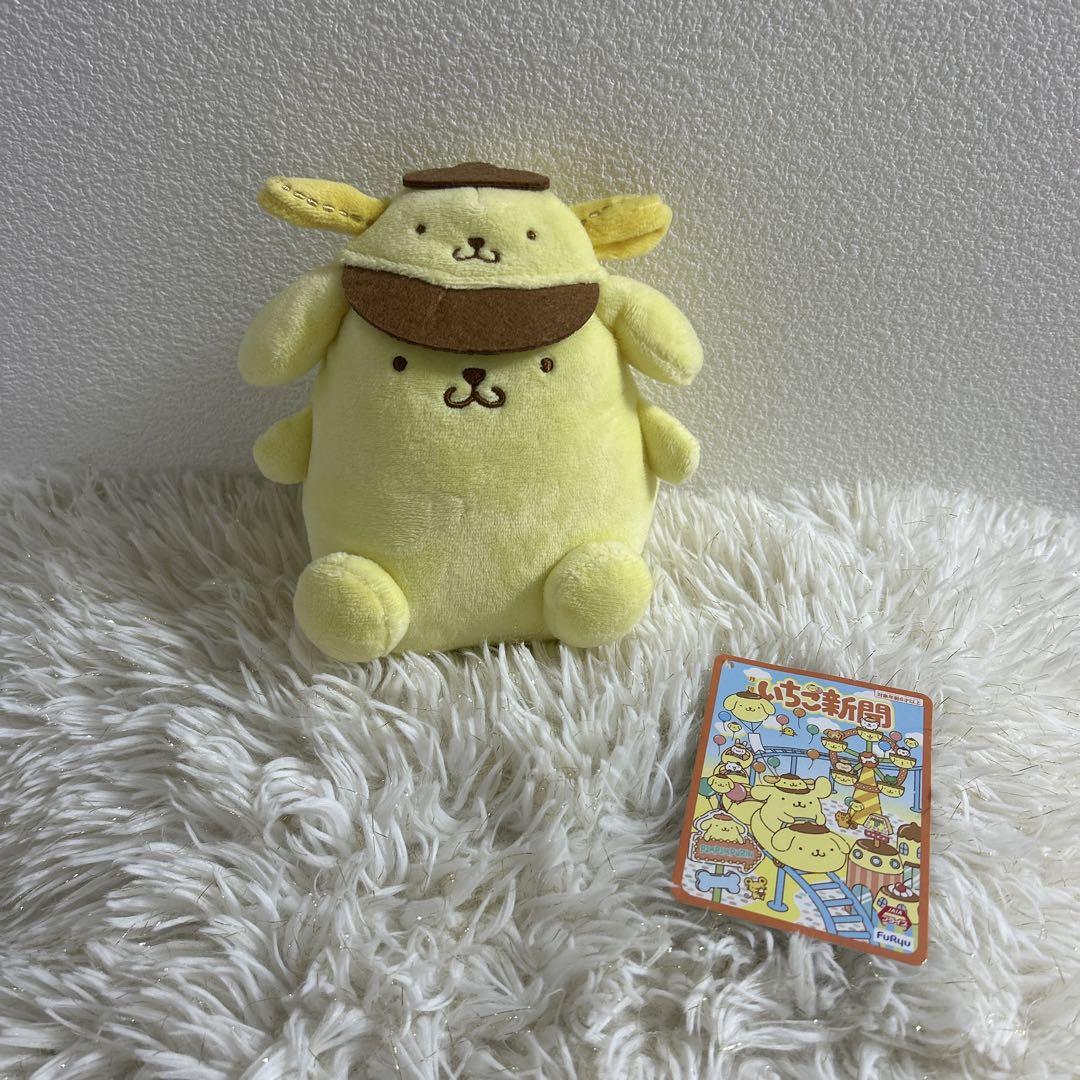 ポムポムプリン フレッシュいちご むにゅぐるみ マスコット