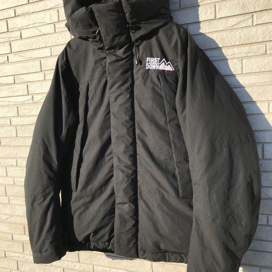 ファーストダウン　ダウン　ブラック　S　WRAP DOWN PARKA