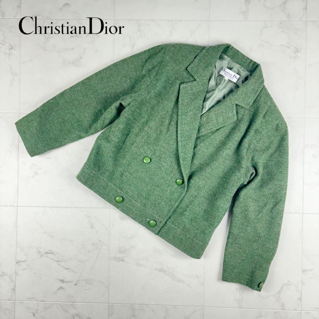 Christian Dior テーラードジャケット カーキサイズ11*KC204