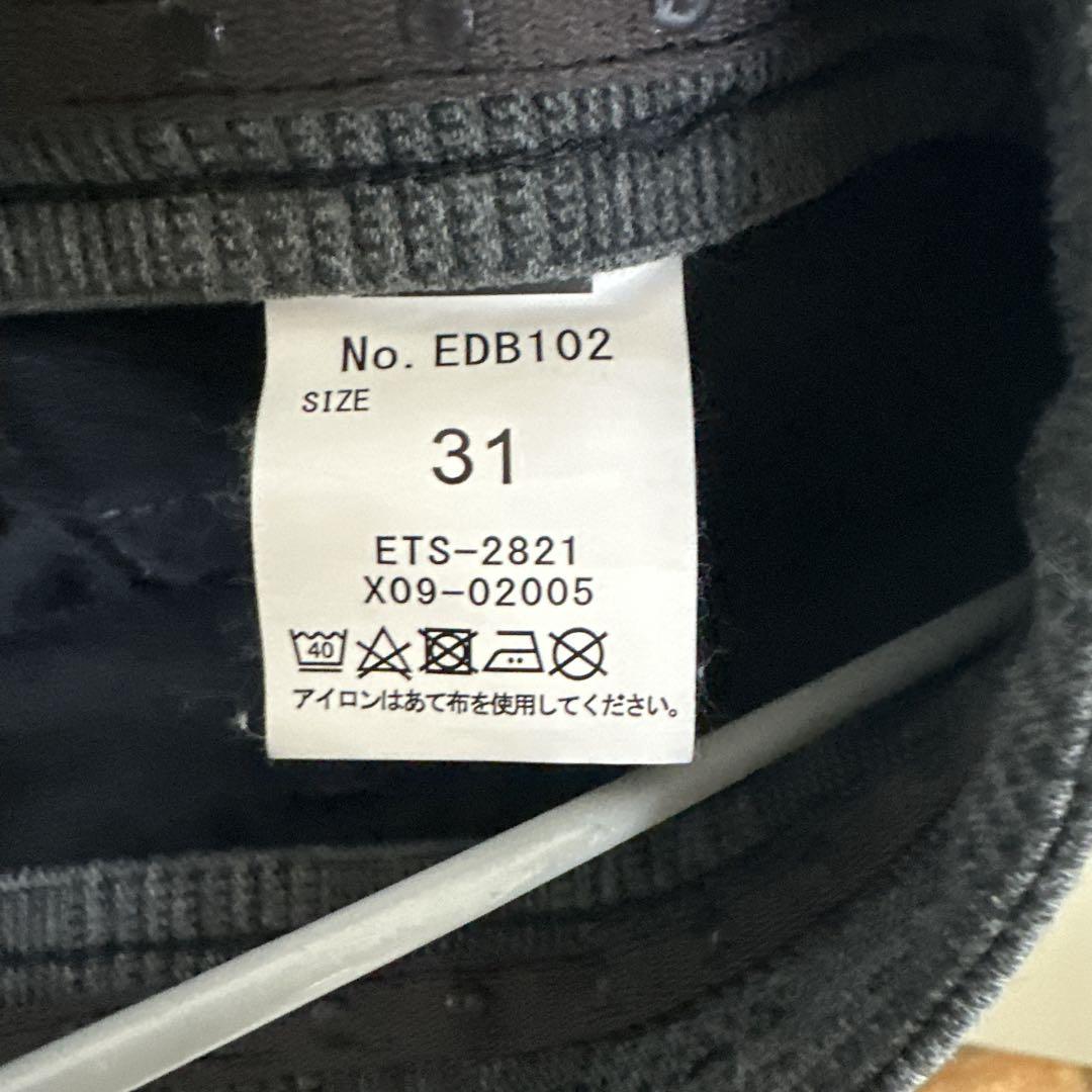 EDWIN デニスラ スリムテーパードパンツ31グレー チェック柄 EDB102