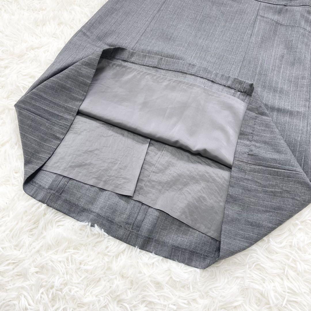 【美品】　ニジュウサンク　グレー ストライプ スーツ セット　38 40