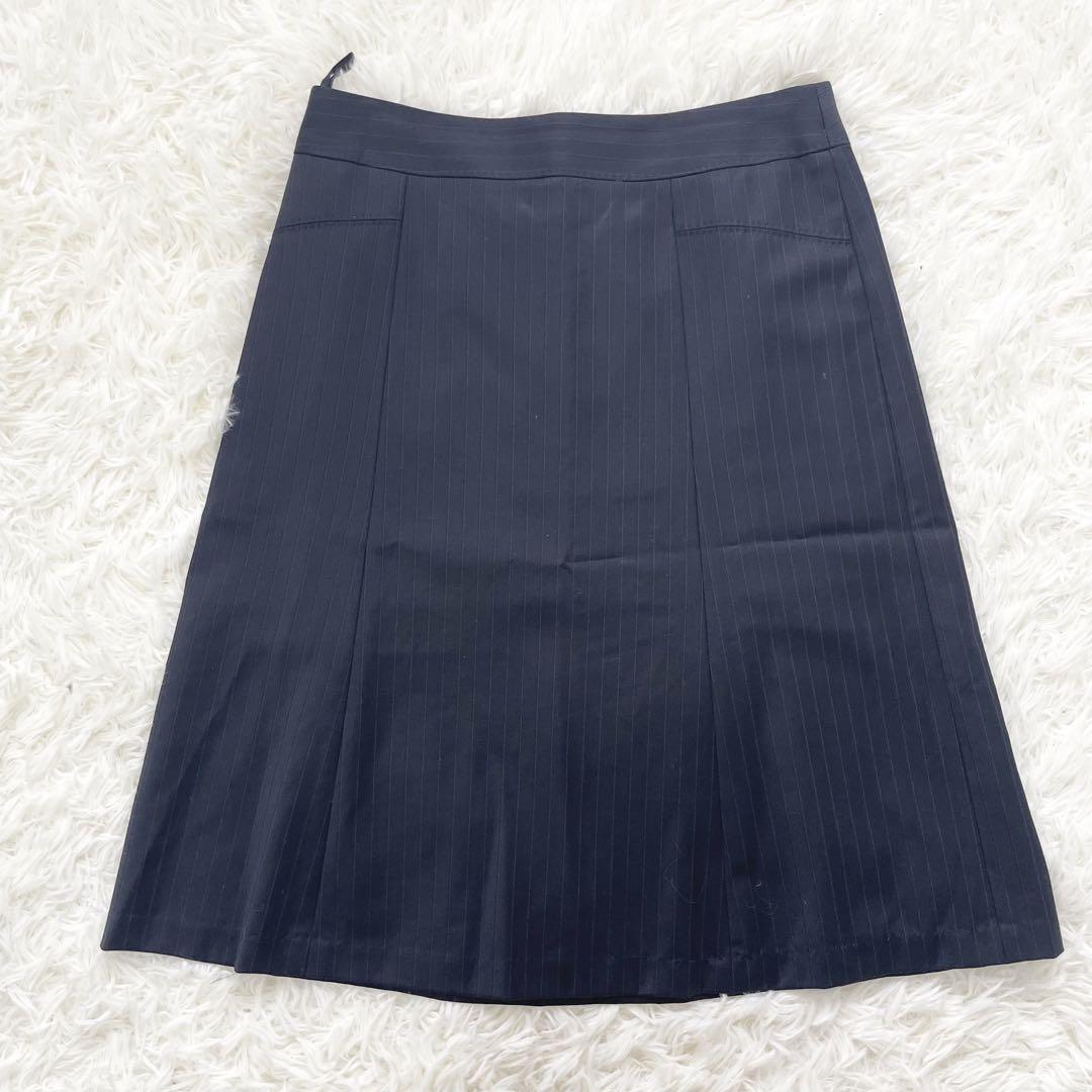 【美品】　ニジュウサンク　グレー ストライプ スーツ セット　38 40