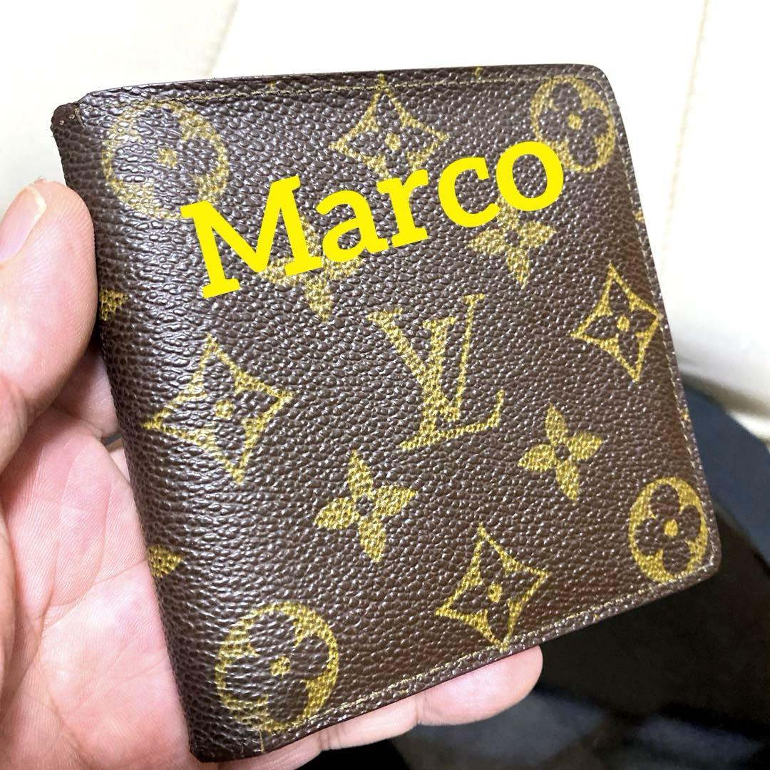 ③☆良品☆モノグラム♪マルコ☆2つ折り財布☆コインポケット有