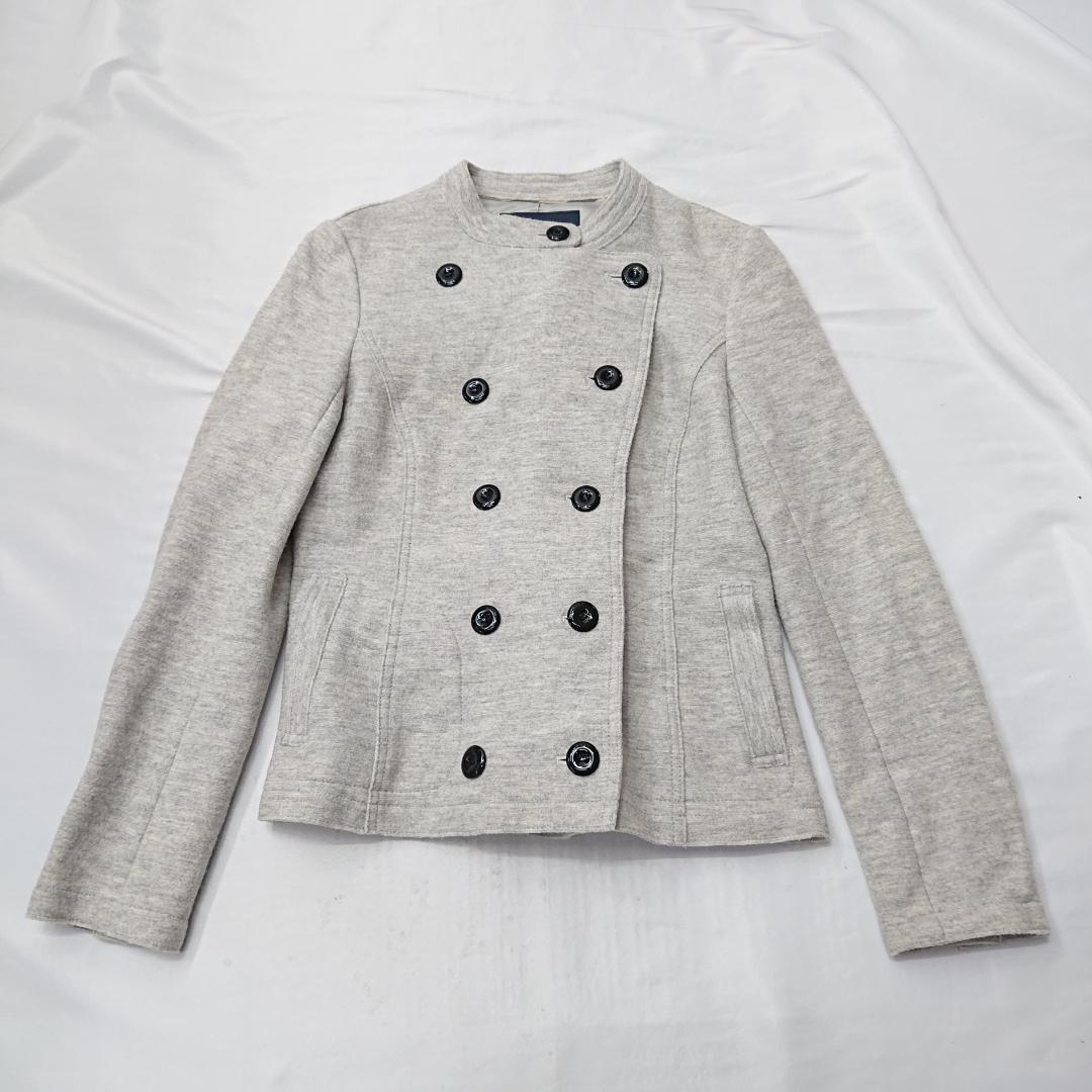 Burberry グレー ダブルブレスト ウール ジャケット 38