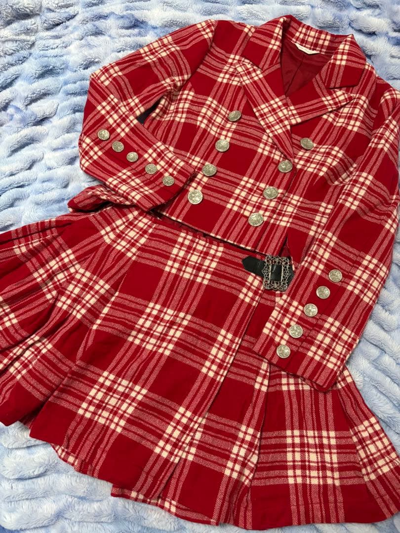 Jane marple ウールタータンチェック ジャケット+スカート